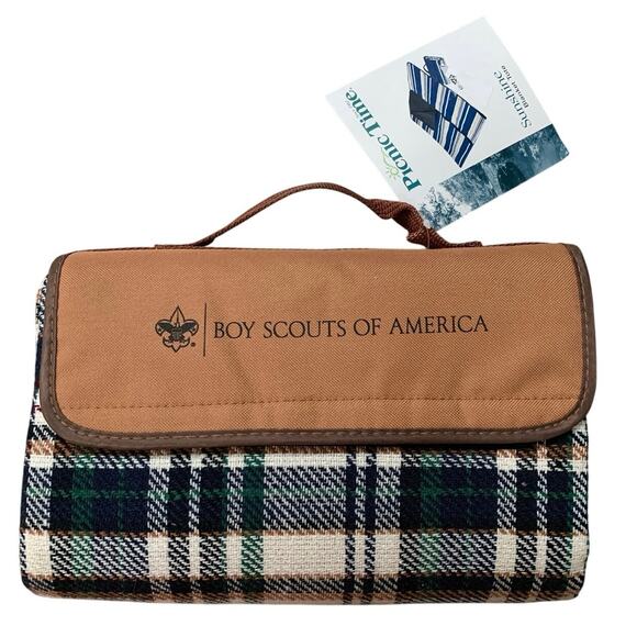 Picnic time Other - Boy Scouts Of America Waterproof Picnic Camping Blanket Tote English Plain 59x51